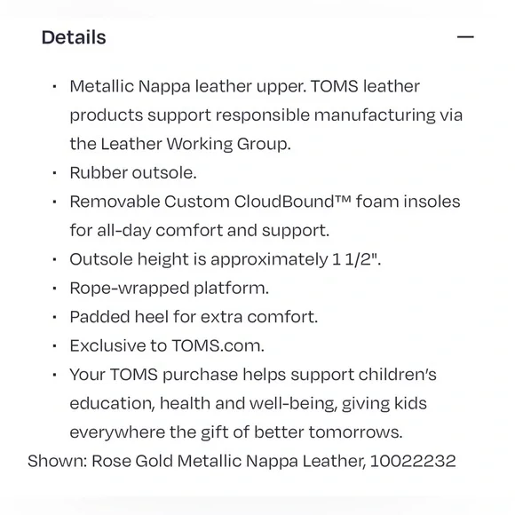 Toms Rose Gold Platform Espadrilles. NWT. - Picture 10 of 11